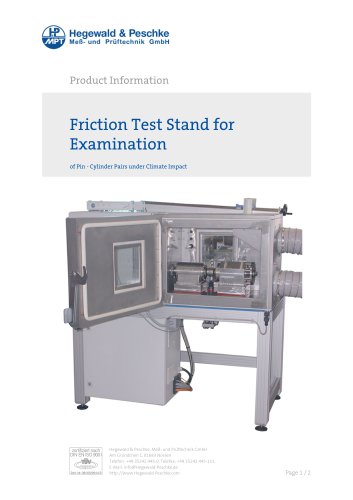 Friction test stand