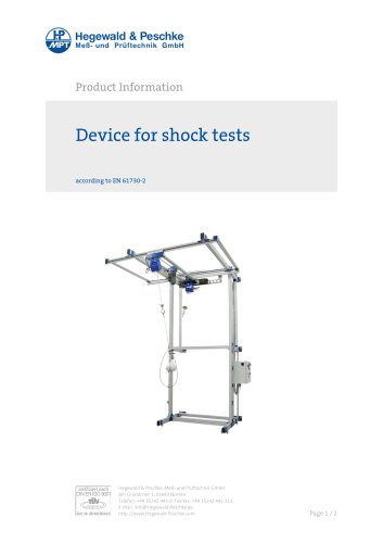 Shock test stand