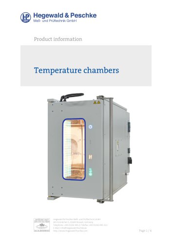 Temperature chambers