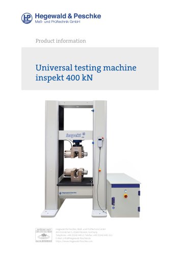 Universal testing machine inspekt 400 kN