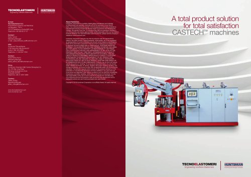 A total product solution for total satisfaction CASTECH ™ machines