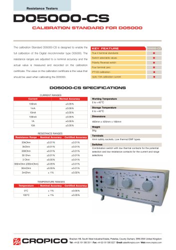 Cropico DO5000-CS Datasheet