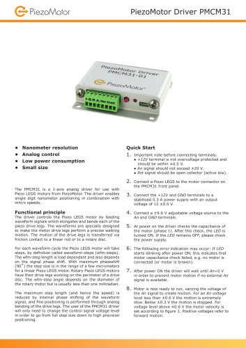 Analogue Driver PMCM31