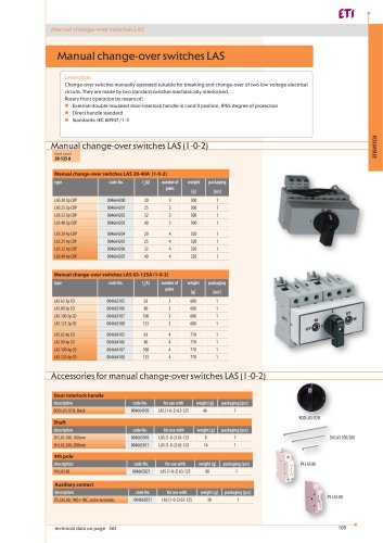 Change-over switches LAS