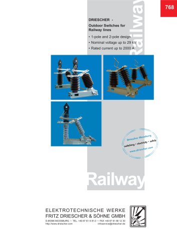  Outdoor switches for railway lines