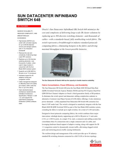 Sun Datacenter InfiniBand Switch 648