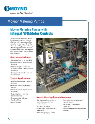 Moyno Metering Pumps Bulletin