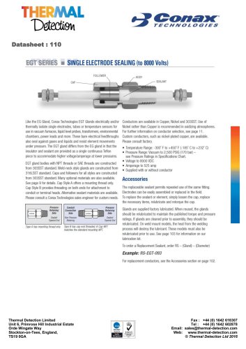 Conax EGT High Voltage Electrode Gland