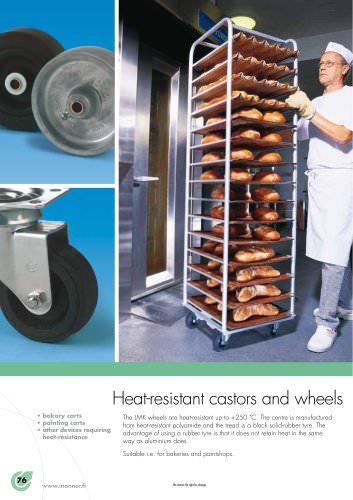 Heatresistant castors