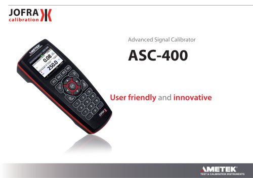 ASC-400 - Multifunction Signal Calibrator