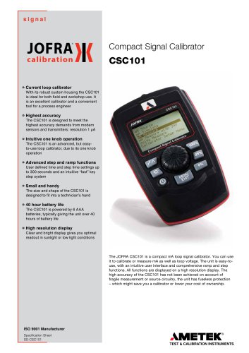 CSC101 - Signal Calibrator