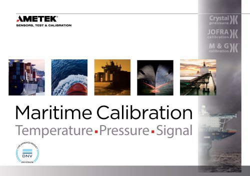 Maritime Calibration Temperature, Pressure, Signal