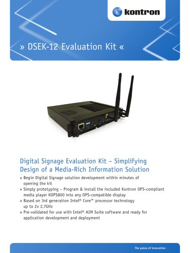 Digital Signage Evaluation Kit ? Simplifying Design of a Media-Rich Information Solution