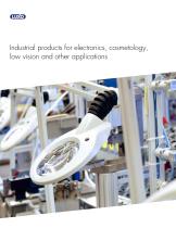 Industrial products for electronics, cosmetology, low vision and other applications