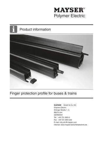 Finger protection profile for buses & trains