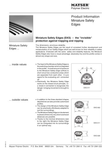 Miniature Safety Edges