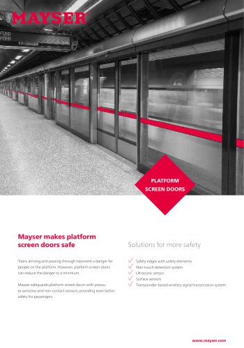 Platform screen doors flyer