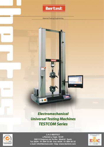 Electromechanical desktop testing machine ? Serie TESTCOM