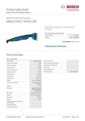 ANGLE EXACT ION 8-1100