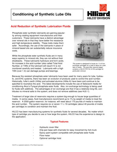 Conditioning of Synthetic Lube Oils