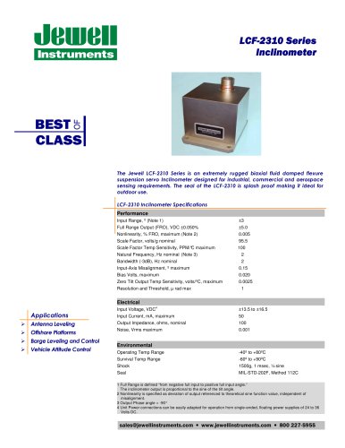 LCF-2310 Series Inclinometer