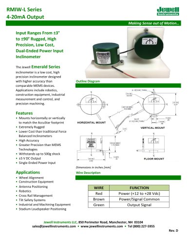 RMIW-L 4-20mA Output Datasheet
