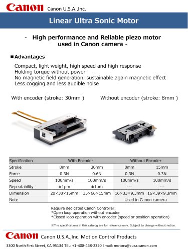 Linear Ultra Sonic Motor