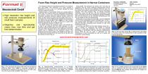 Foam Rise Height and Pressure Measurement in Narrow Containers