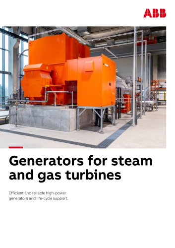 Generators for steam and gas turbines