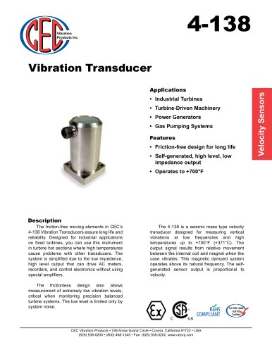 Vibration Transducer 4-138