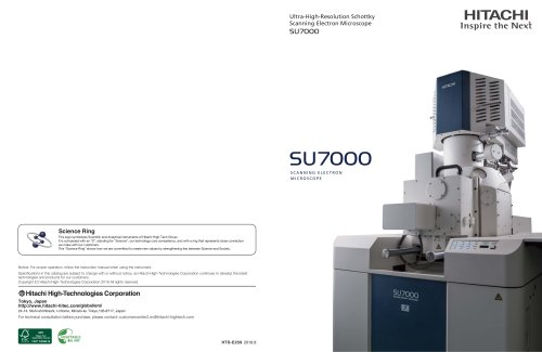 SU7000 | Ultra high resolution Schottky SEM