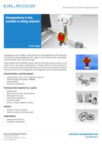 Demagnetizers in line installed in rolling channels, series “D-V”