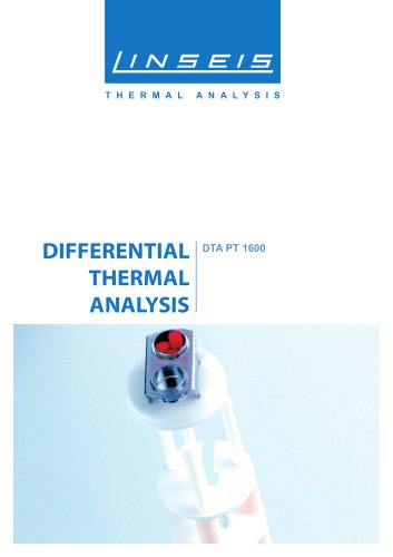 Differential Thermal Analysis - DTA DSC PT1600