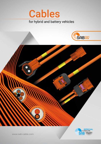 Hight Voltage Cables for Hybrid and Battery Vehicles