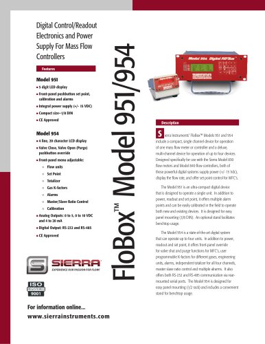 FloBox ™  Model 951/954