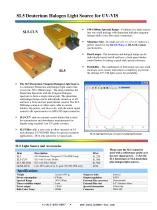 +1 - 813 - 855 - 8687 • www.StellarNet - Inc.com SL5 Lamp Spectra  from  a Concave Grating Spectrometer SL5 Deuterium  Halogen  Light Source for UV - VIS