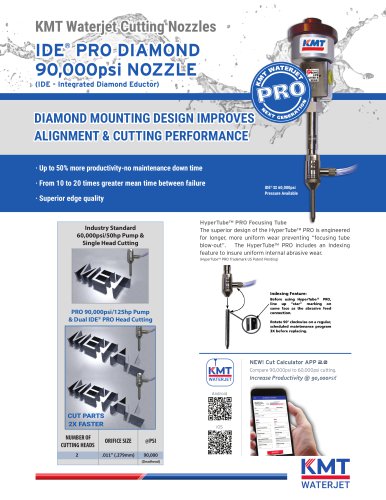 IDE®  PRO DIAMOND 90,000psi NOZZLE