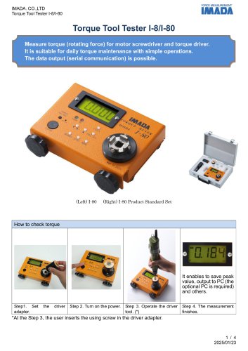 Driver Torque Meter I-8/I-80