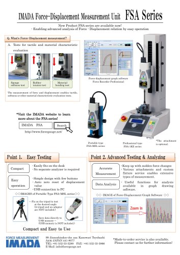 Force-displacement measuring unit FSA
