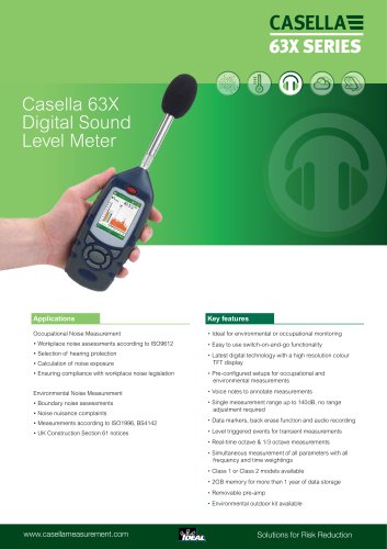 63x  environmental & occupational sound level meter