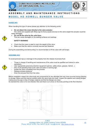 HD Series - Howell Bunger or Fixed Cone Valve