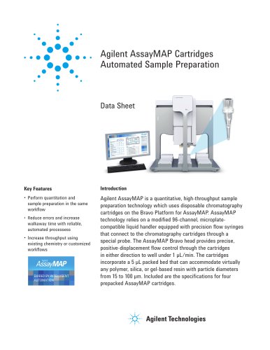 Agilent AssayMAP Cartridges Automated Sample Preparation