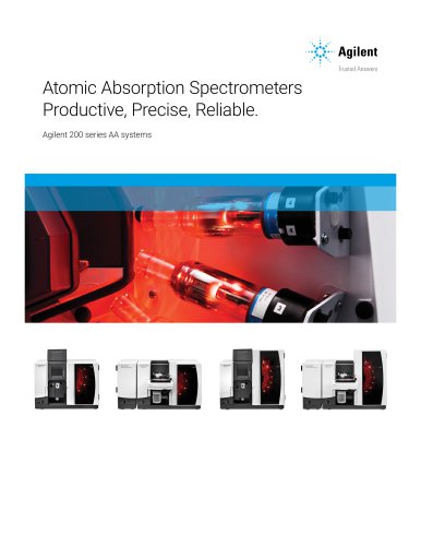 Atomic Absorption Spectrometers Productive, Precise, Reliable.