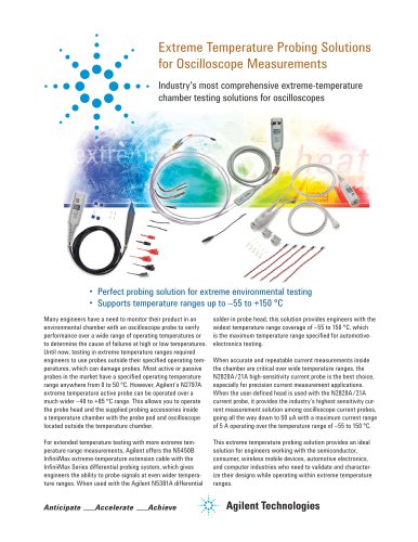 Extreme Temperature Probing Solutions for Oscilloscope Measurements