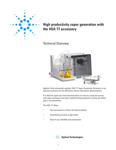 High productivity vapor generation with the VGA 77 accessory