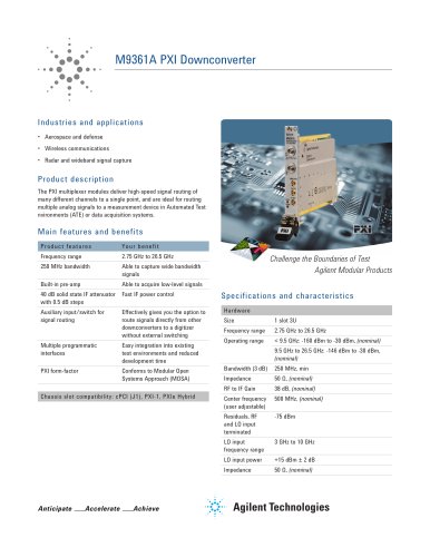 M9361A PXI Downconverter