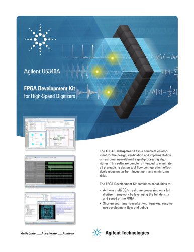 U5340A FPGA Development Kit for High-Speed Digitizers