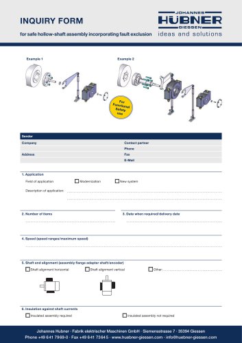 Hollow-shaft assembly ... Inquiry form