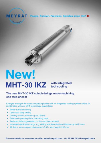 MHT-30 IKZ Ø30 SPINDLE WITH INTEGRATED TOOL COOLING