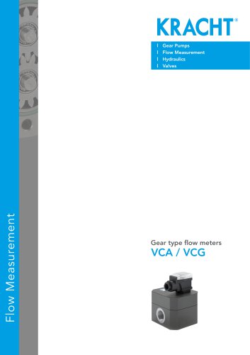 Gear type flow meters VCA / VCG